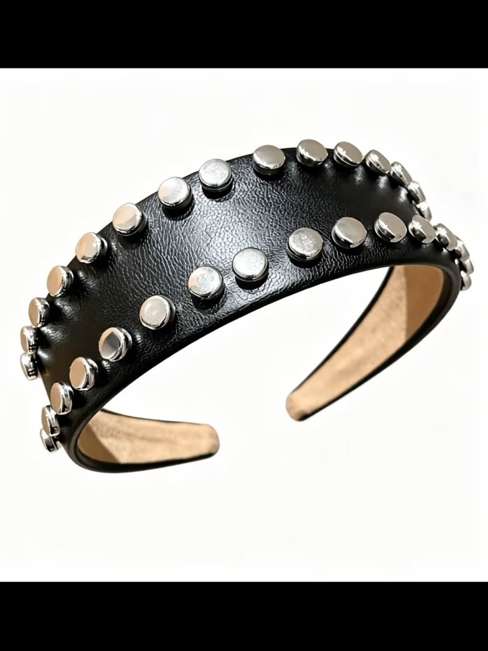 Affordable Fashion Finds Black Headband with Silver Studs